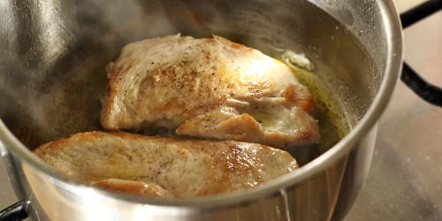 Dozlatova smažená kuřecí prsa