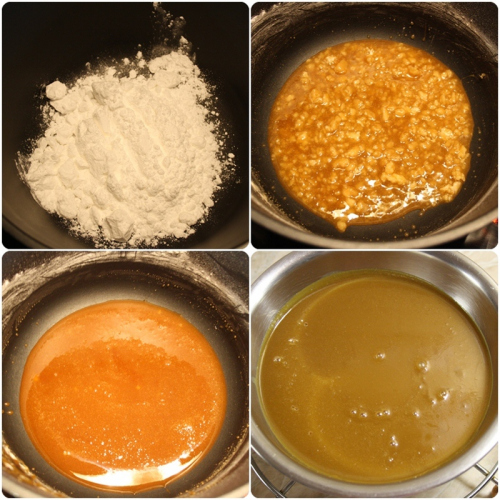 Příprava karamelové šlehačky
